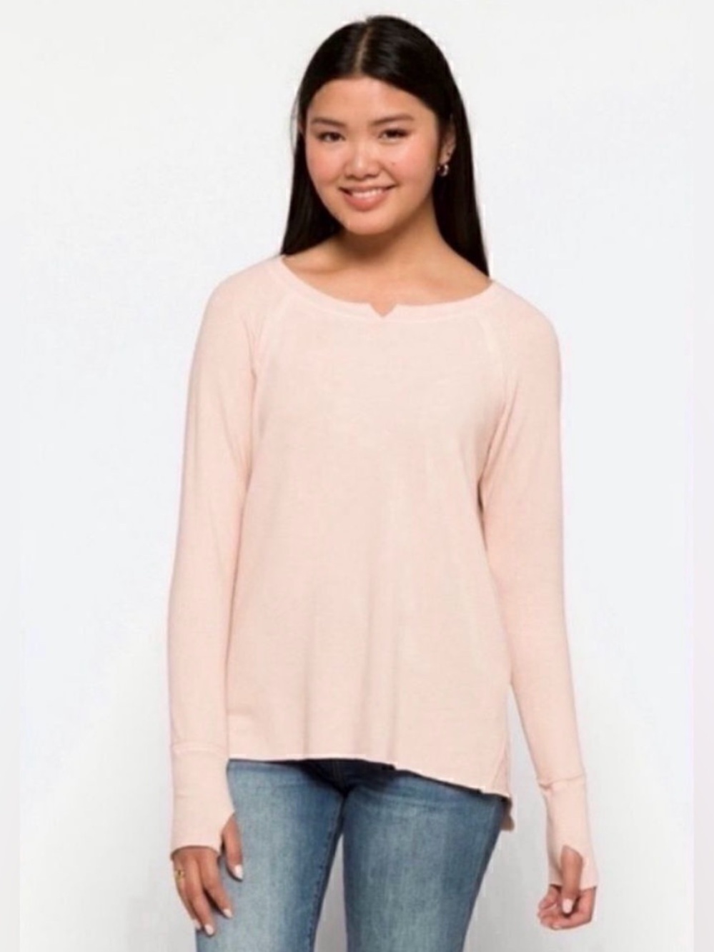 Michael Stars Women’s Treasure Notch Neck Top in Sweet Pea Pink, Size Small